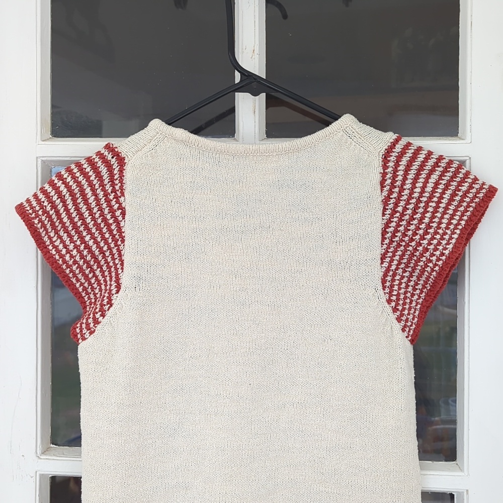 Madewell - Cream and Rust Knit Top - Picture 4 of 5